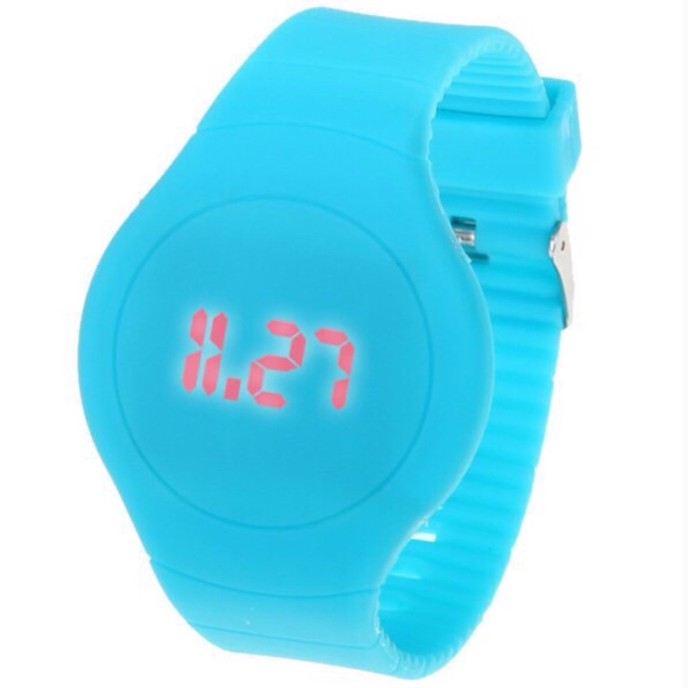 LED PANEL RUBBER WATCH (BLUE - OS / ADJUSTABLE)